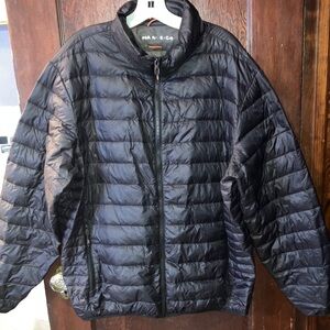 Hawks & Co Sports Performance Men’s  XL Black Duck Down Puffer Jacket.